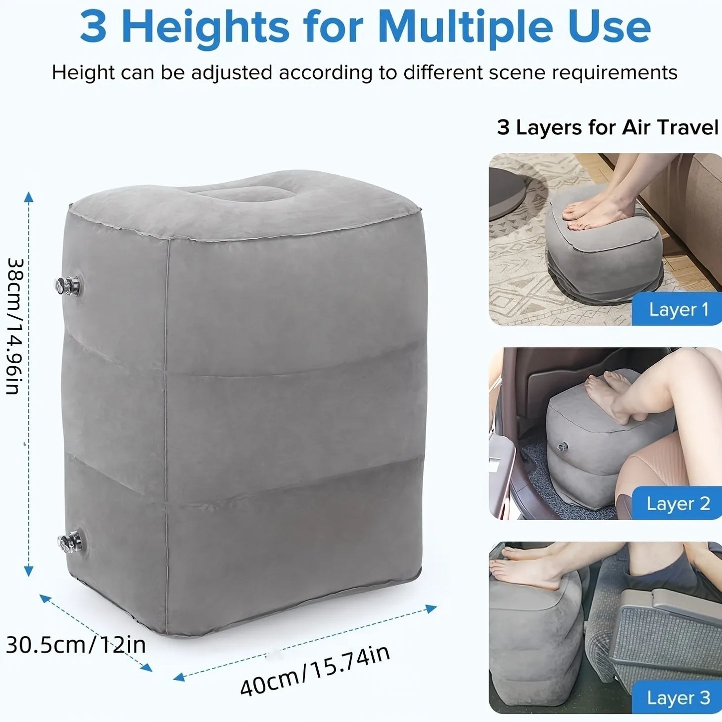 Sleevon® Inflatable Travel Foot Rest