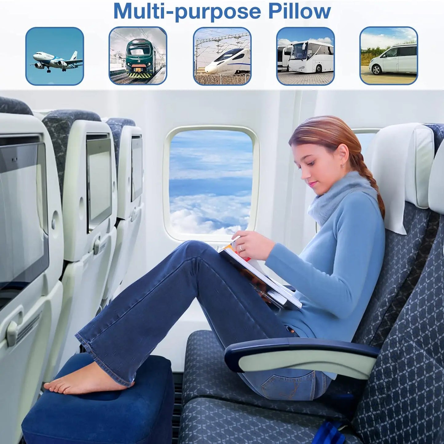 Sleevon® Inflatable Travel Foot Rest