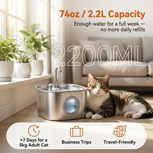Cat Water Fountain Stainless Steel