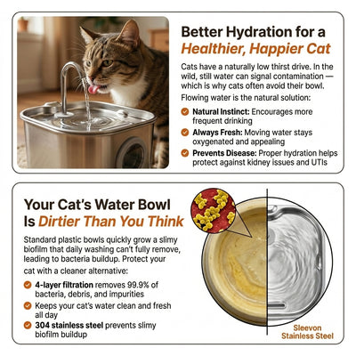 Cat Water Fountain Stainless Steel