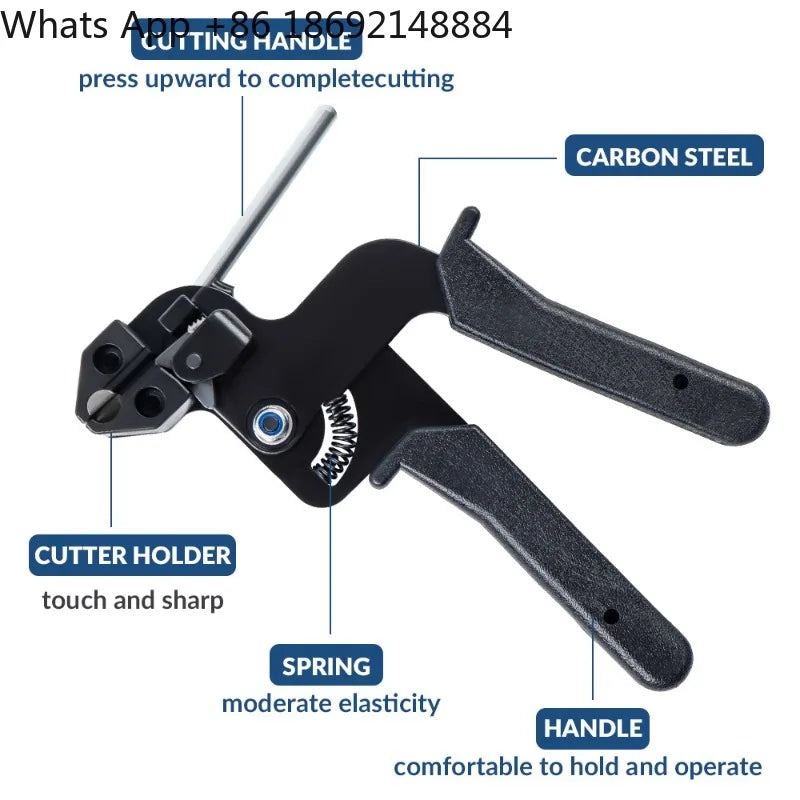 Manual Cable Tie Tightening Tool With Cutting Head