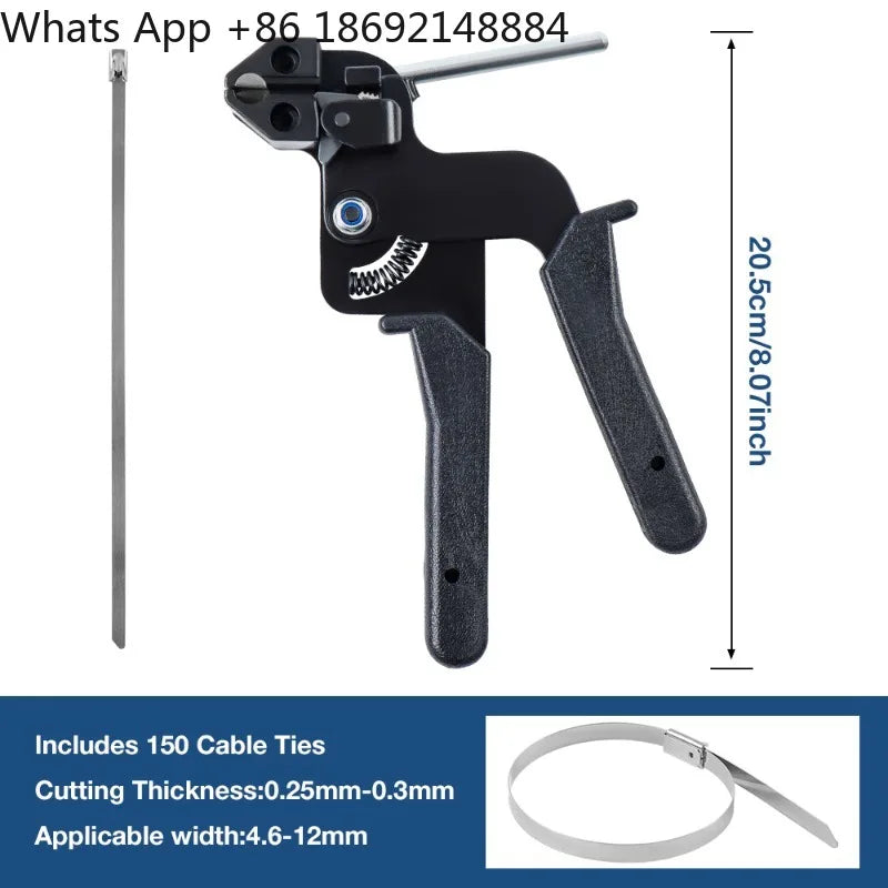 Manual Cable Tie Tightening Tool With Cutting Head