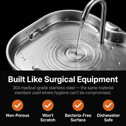 Cat Water Fountain Stainless Steel