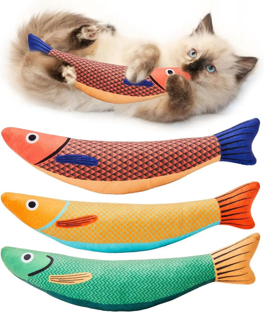 Interactive Plush Fish Cat Toy – Crinkle Sound + Catnip Filled