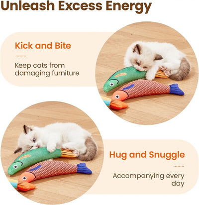 Interactive Plush Fish Cat Toy – Crinkle Sound + Catnip Filled