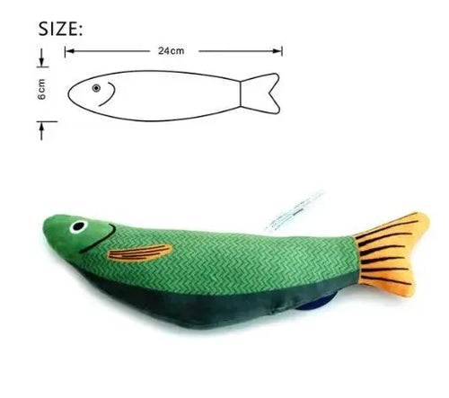 Interactive Plush Fish Cat Toy – Crinkle Sound + Catnip Filled