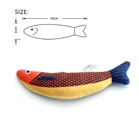 Interactive Plush Fish Cat Toy – Crinkle Sound + Catnip Filled